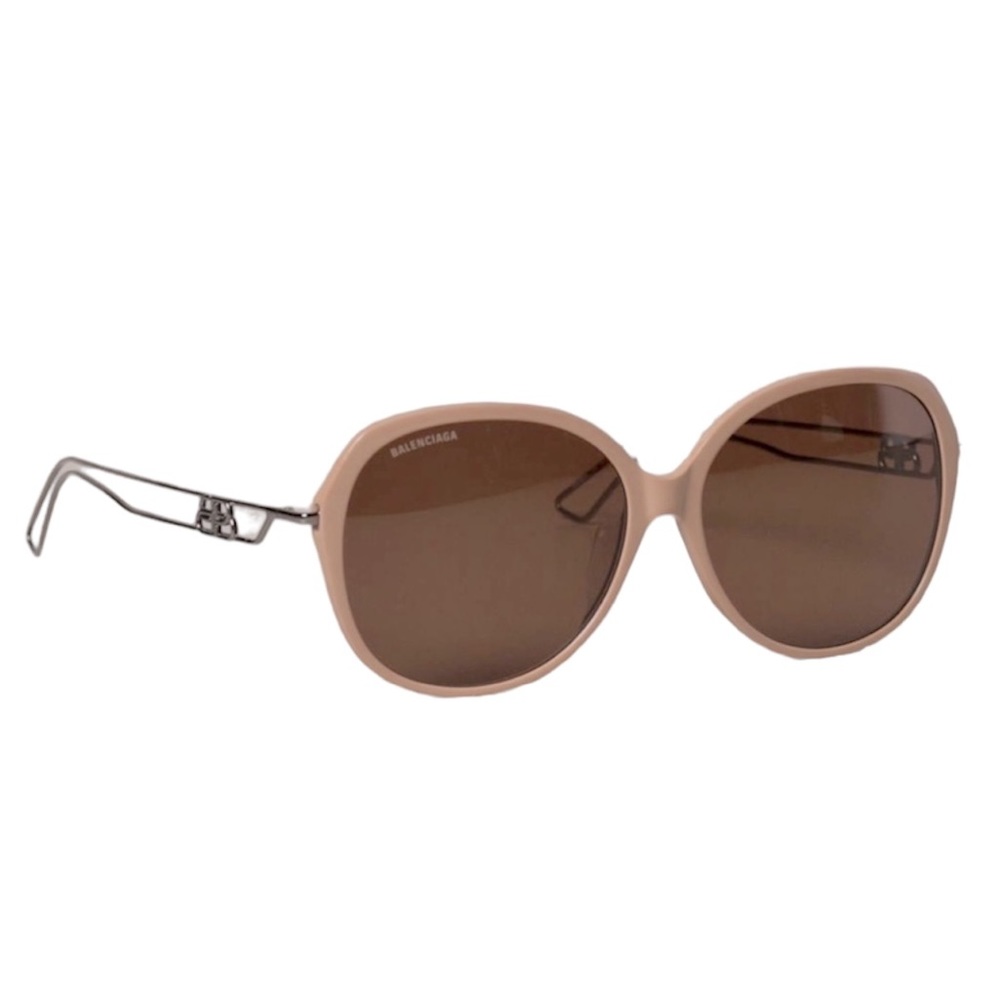 ❌SOLD❌. BALENCIAGA • Blush Maxi Butterfly Sunglasses with Wire Logo Arms